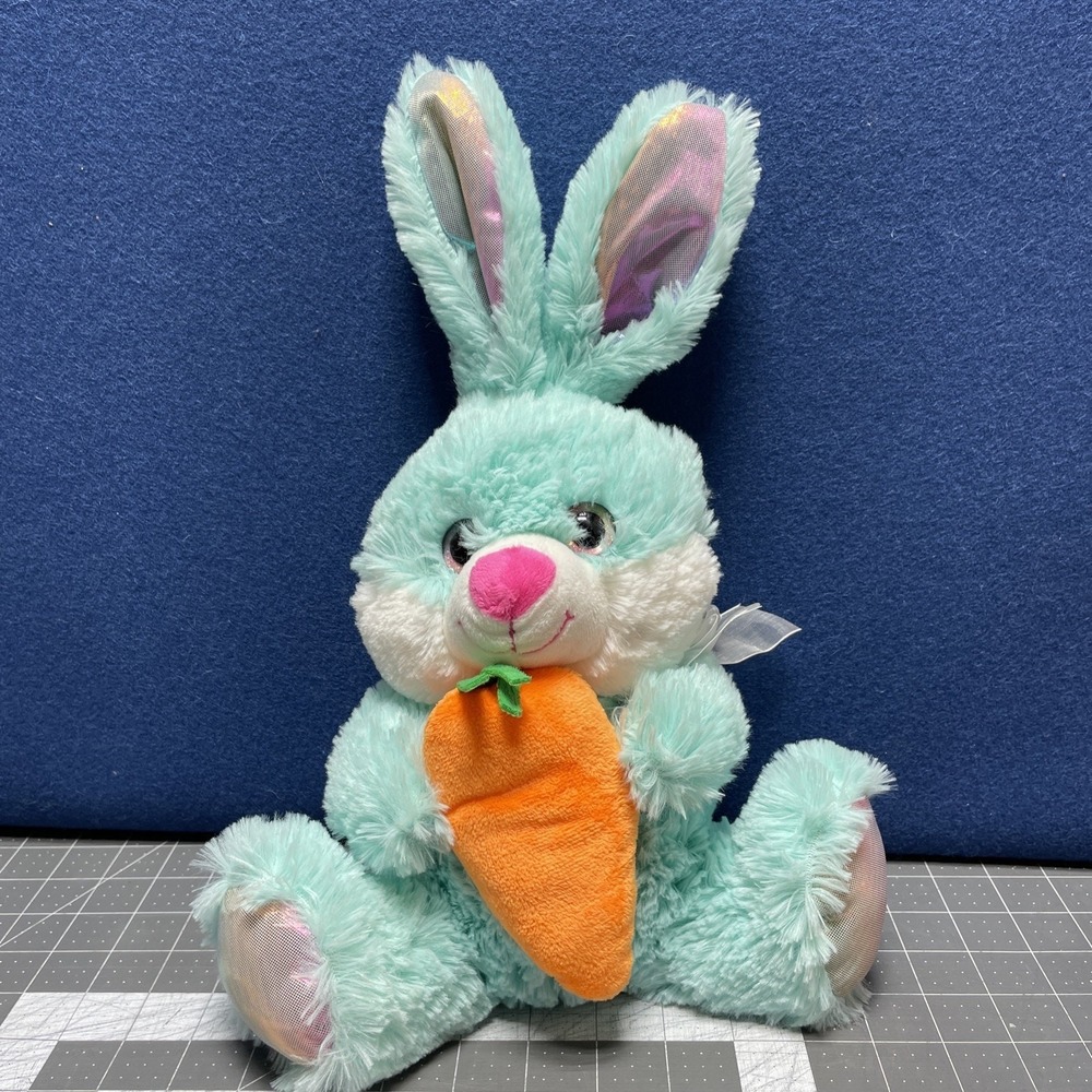 Tom's Toy International Bunny Rabbit Plush Stuffed Animal Glitter Eyes‎ Carrot